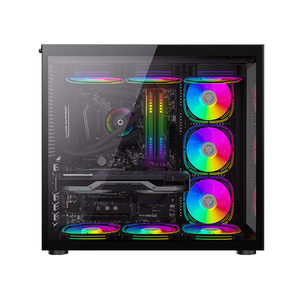 Lovingcool Tempered Glass <strong>Computer</strong> Cyborg Casing Full Tower ATX /M-ATX/ITX RGB Cooling <strong>CPU</strong> PC Cabinet Chassis <strong>Gaming</strong> PC Case - Product Image 2