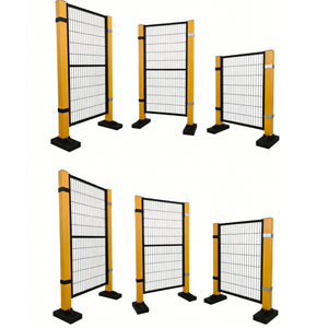 Robots industriels en cage de sécurité |   Clôture de sécurité en acier galvanisé certifiée CE, jaune + noir, 1,8 m, taille personnalisée, antirouille, livraison rapide - Product Image 1