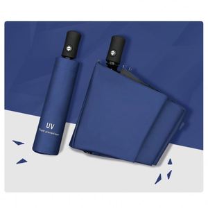 Paraguas Promocional Automático Clásico de Tres Pliegues con Marco de Fibra de Vidrio y Tubo de Hierro de 95 cm, Personalizado con Logotipo de Marca OEM al por Mayor - Product Image 1