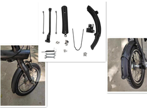 Accessori per Bicicletta Elettrica Qicycle EF1, Parafango Anteriore <span class=keywords><strong>e</strong></span> Posteriore, Protezione Antispruzzi - Product Image 2