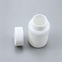 Flacon cylindrique en HDPE blanc pour médicaments avec bouchon blanc |   Boîte à pilules vide de taille personnalisée pour vitamines, comprimés et compléments alimentaires