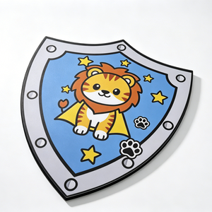 Ensemble d'épée et bouclier en mousse EVA souple pour enfants, motif Lion de dessin animé, lame arc-en-ciel, jouet de jeu de rôle Chevalier pour garçons - Product Image 5
