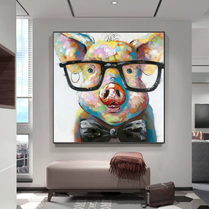 Mintura, ручная роспись, поп-арт, холст, картины маслом животных, оптовая продажа, декоративные настенные украшения для дома с изображением доктора - Product Image 5