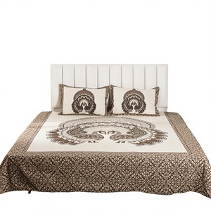 Juego de Funda Nórdica de 3 Piezas de Algodón 100% de Calidad Superior con Estampado Reactivo de Patrón Animal Jaipuri, Ecológico, con Fundas de Almohada y Sábana Plana - Product Image 1