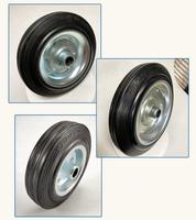 Ruedas de Goma Sólida de 80 mm, 100 mm, 125 mm, 200 mm, Fábrica China, Rueda de Goma Sólida para Carretilla con Soporte de Acero
