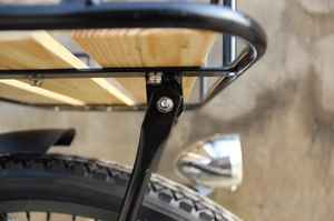 Angbow Aluminium Alloy Voormand met Houten Plank voor V8 H9 Elektrische Fiets - 20 Inch Fiets Opbergplank - Product Image 5