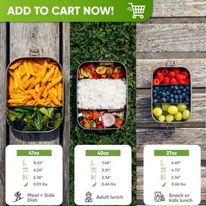 Bencircle CS05 Stainless steel food <b>storage</b> container, outdoor picnic box, food-grade office lunch box, double-locking lunch box - Product Image 2