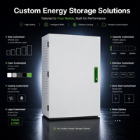 Armoire de distribution extérieure en aluminium découpé au laser sur mesure, refroidie par air, IP55, pour stockage d'énergie de batterie, avec revêtement en poudre