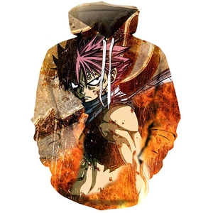 High Quality Digital Printing 3d Anime <strong>Hoodie</strong> Sublimation Hoodies 100 Polyester FAIRY TAIL Hoodies - Product Image 3