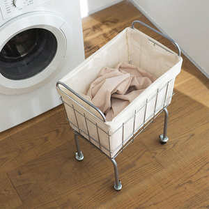 Carrito Organizador de Malla Metálica con Ruedas de Gran Capacidad (48L), Cesto para Ropa Sucia, Almacenamiento para Baño y Sala de Estar - Product Image 4