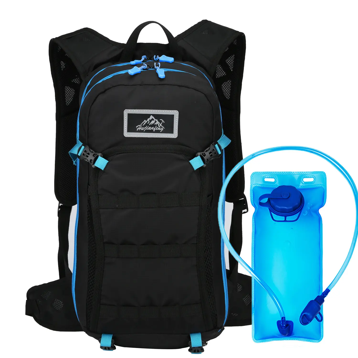 Tas Ransel Berkemah LED Kantung Air 2L, Tas Ransel Lari Luar Ruangan Kustom Olahraga