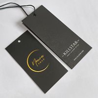 CF-HT161Fashion nouvelles étiquettes suspendues emballage durable accrocher des étiquettes personnalisées pliées en stock de cartes avec logo Texture étiquette volante de luxe
