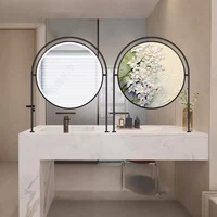 Supports de suspension haut de gamme en acier inoxydable pour miroir LED de bureau, miroir de salle de bain
