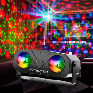 New LED Mini Dual Magic Ball Laser <b>Light</b>, 5V Indoor Stage <b>Light</b>, <b>Bar</b> Atmosphere <b>Light</b> for KTV Party Home Decor - Product Image 1