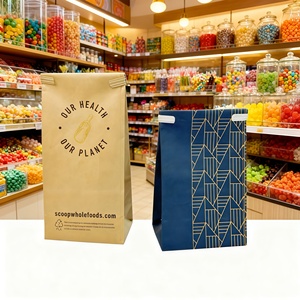 Papier kraft brun anti-graisse pour emballage alimentaire, bonbons, pop-corn, biscuits, pain, avec fenêtre transparente et couvercle ouvrable - Product Image 5