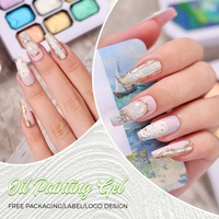 JTING Free Label Collection de vernis à ongles gel effet peinture à l'huile 9 couleurs, Gel de peinture sans rinçage, Sans TPO, Sans HEMA, OEM ODM, Vernis gel UV
