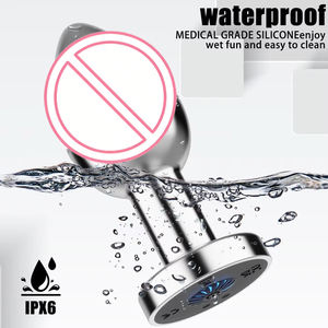 Анальная пробка с украшениями, роскошные анальные игрушки, вибрационная водонепроницаемая анальная пробка из ABS+жидкого силикона для мужчин и женщин, для секс-массажа - Product Image 5