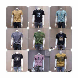 <strong>Men's</strong> White T-shirt, Cotton, Comfortable, Refreshing, Elegant, Pure Color, Short-sleeved - Product Image 5