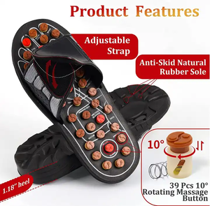 Pé Acupuntura Massagem Chinelos Sapatos Sandálias Mat Massageador Fisioterapia <span class=keywords><strong>TENS</strong></span> Unidade Estimulação Massagem Chinelo Dezenas Sapatos - Product Image 3