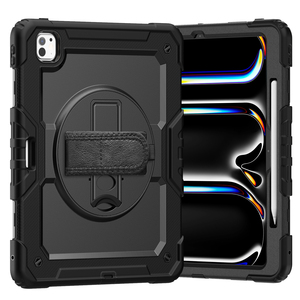 <span class=keywords><strong>Funda</strong></span> Protectora de Cuerpo Completo <span class=keywords><strong>para</strong></span> <span class=keywords><strong>iPad</strong></span> <span class=keywords><strong>Pro</strong></span> 13 2025 M4/M5, <span class=keywords><strong>Funda</strong></span> de Silicona <span class=keywords><strong>para</strong></span> Tablet con Correa <span class=keywords><strong>para</strong></span> el Hombro y Soporte Giratorio de 360 Grados en la Parte Posterior - Product Image 1