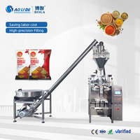 Machine d'emballage verticale entièrement automatique, remplissage, bouchage, motorisation, enveloppement, étiquetage, sachets multi-couleurs en papier et film pour aliments et poudres