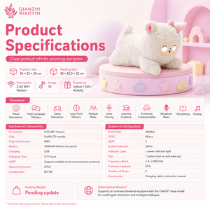 Peluche de Alpaca AI Grande y Acogedor, Clon de Voz con Enciclopedia ChatGPT, Memoria de Largo Alcance, Más de 50 Idiomas, WiFi 2.4G Certificado, Seguro para Oficina - Product Image 5