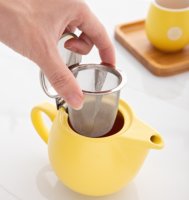 Bouilloire à thé en céramique 350ml couvercle de filtre en acier inoxydable infuseur conception simple pour la maison bureau hôtel restaurant thé infusion de fruits
