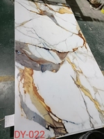 Panneau mural en PVC ignifuge et imperméable de haute qualité, imitation marbre, panneau UV pour cuisine et villa, style moderne, imprimé en 3D