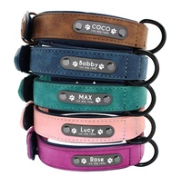 Collier pour chien personnalisé avec logo, mat, imperméable, réglable, anti-perte, sangle de cou pour animaux de compagnie, accessoire de luxe durable pour chiot