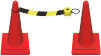 Marvel Japan Outils à main pour travaux de construction Installation libre Ruban de signalisation jaune et noir haute visibilité - Product Image 4