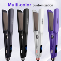Lisseur à cheveux en titane 1,75 pouce, fer à lisser numérique, température 80-250°C, chauffage rapide MCH, double tension, vente en gros pour salons