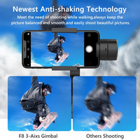 Gimbal Smartphone X Pro, Stabilizer genggam 3 sumbu untuk ponsel Video Vlog Tripod Mini