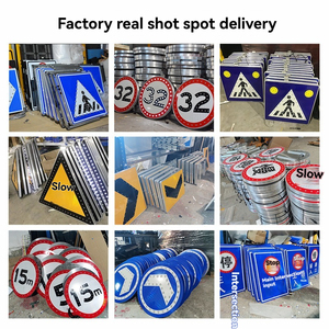 Señales de tráfico LED de aluminio de alto brillo personalizadas, advertencia de intersección con energía solar, cruce de peatones, <span class=keywords><strong>medidas</strong></span> de seguridad vial - Product Image 5