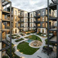 Complexe d'immeubles d'appartements à structure en acier conçus sur mesure avec plans architecturaux complets et documentation technique