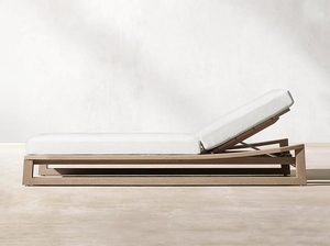 Chaise longue <span class=keywords><strong>de</strong></span> <span class=keywords><strong>jardin</strong></span> en teck pour villa, mobilier d'extérieur <span class=keywords><strong>de</strong></span> luxe, chaise longue individuelle en bois massif moderne pour la plage - Product Image 3