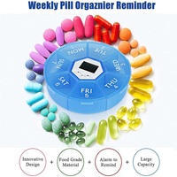 Boîte à pilules électronique de bonne qualité, boîte à pilules pour 7 jours, distributeur de médicaments électronique, minuterie, verrouillage