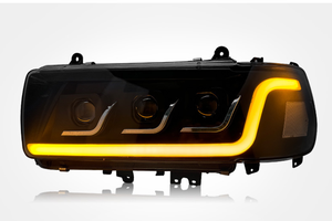ไฟหน้า LED รุ่นปรับปรุงคุณภาพสูงสำหรับรถยนต์แลนด์ครุยเซอร์ LC80 FJ80 90-02 สีดำทั้งหมด โปรเจคเตอร์ คู่ - Product Image 3