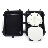 FTTH 12 24 48 Core 2 Port Optical Fiber Cable Joint Closure IP65 12 Fiber Horizontal Splice Box Enclosure