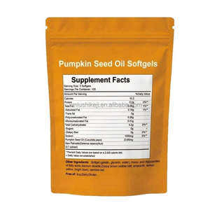 Cápsulas de Aceite de Semilla de Calabaza OEM en Venta, Certificadas Halal, Antioxidantes, Grado Alimenticio para Adultos, Naturales, 1000mg-3000mg, 2 por Porción - Product Image 6