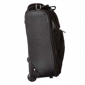 Rolling Suit Garment <b>Bag</b> with logo <b>Wheeled</b> Luggage Case for <b>Travel</b> Black - Product Image 3