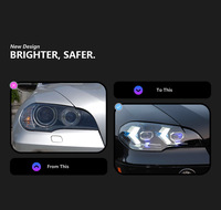 Ensemble de phares DLW pour BMW X5 E70 2007-2013, lentille de projecteur LED modifiée, clignotant LED en forme de flèche, remplacement de phare de voiture