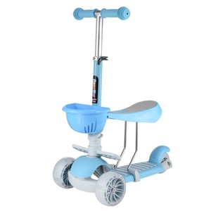 Patinete para Niños Fácil de Maniobrar y Empujar, con Marco de Hierro, Ruedas de PU, Diseño Ligero y Asiento Incluido - Product Image 2