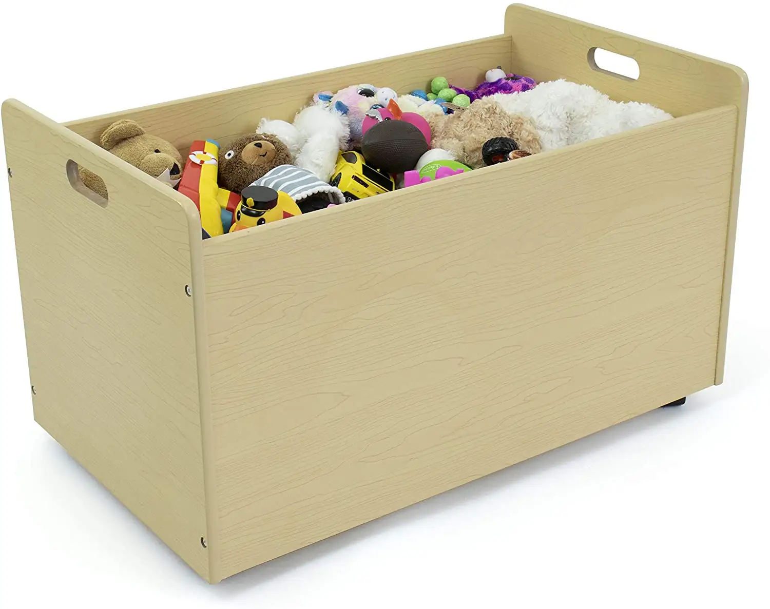 La boîte de rangement de jouets en bois avec roues convient aux enfants Coffre à jouets en bois