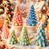Moule en silicone pour bougie en forme de sapin de Noël, moule antiadhésif pour bougie, gypse, résine, artisanat DIY, décoration de Noël pour la maison, MOQ 10 pièces