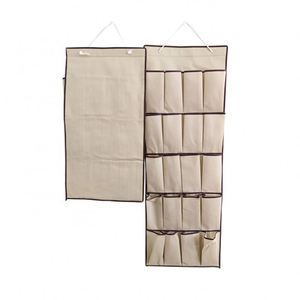 Organisateur de rangement suspendu pour chaussures, moderne, multifonctionnel, 20 poches, beige, pour articles divers, à accrocher sur la porte, vente en gros - Product Image 3