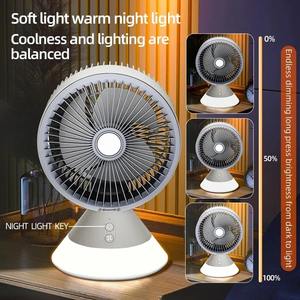 Ventilador de Circulación de Aire 3 en 1 para Escritorio con Iluminación y Múltiples Modos de Oscilación, Apto para Interiores y Exteriores - Product Image 4