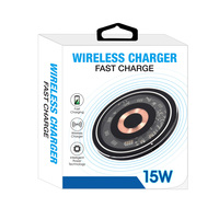 Chargeur sans fil ultra-fin 15W, station de charge sans fil à circuit visible circulaire
