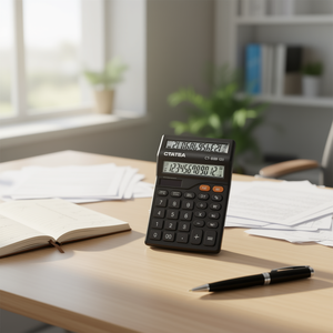 CTATEA CT-8588-120 Solar Calculator Black White Mix 12 Digit Display Dual Power - Product Image 2