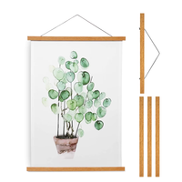 Bingkai Poster Magnetik Kayu Oak Solid Custom Langsung dari Pabrik, Gantungan Poster Ukuran, Warna, dan Bentuk Custom untuk Cetakan Seni Dinding
