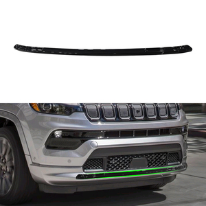 Accessori <span class=keywords><strong>Auto</strong></span> Esterni in ABS Nero Lucido Modanatura Griglia Paraurti Anteriore Labbro Splitter Spoiler Protezione Battitacco per Jeep Compass 2022 - Product Image 1